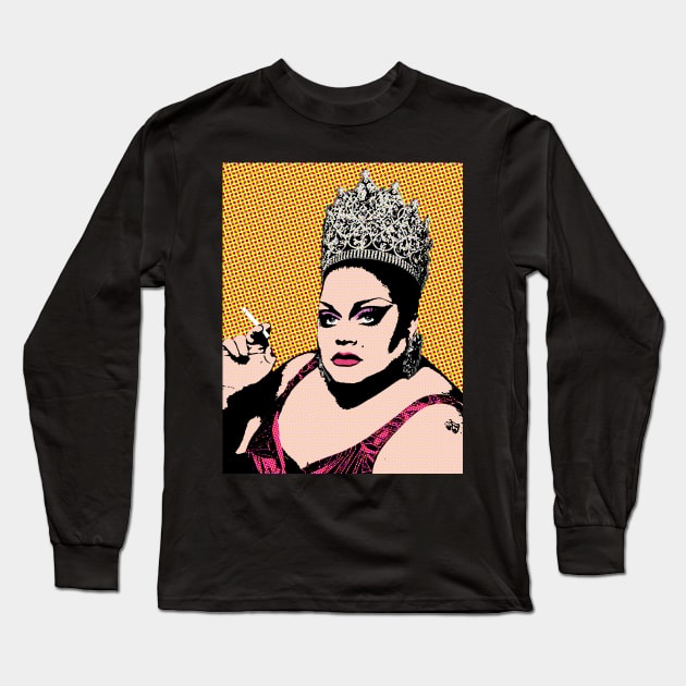 Ginger Minj Drag Queen pop art Long Sleeve T-Shirt by soundofpopart